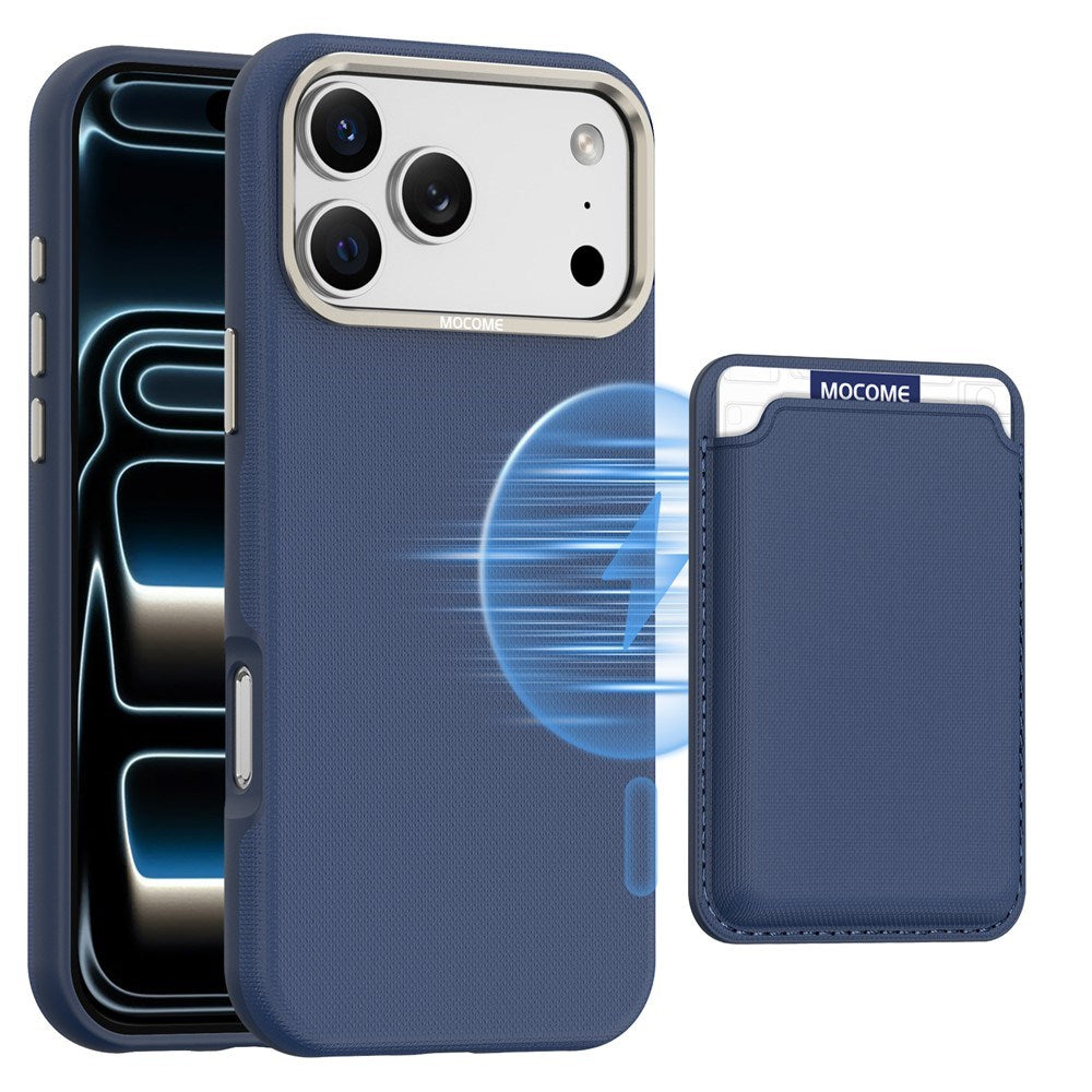 iPhone 18 Pro Max EIDERWOOD Kunstlæder Bagside Cover m. Aftagelig Kortholder - MagSafe Kompatibel - Blå
