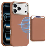 iPhone 18 Pro Max EIDERWOOD Kunstlæder Bagside Cover m. Aftagelig Kortholder - MagSafe Kompatibel - Brun