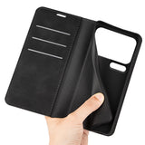 EIDERWOOD Xiaomi 18 Pro Max Kunstlæder Flip Cover med Ståfunktion og Kortholder - Sort