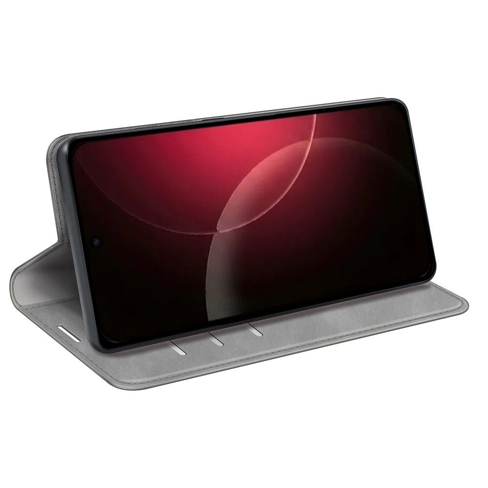EIDERWOOD Xiaomi 18 Pro Max Kunstlæder Flip Cover med Ståfunktion og Kortholder - Grå