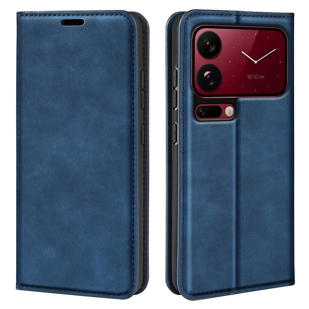 EIDERWOOD Xiaomi 18 Pro Max Kunstlæder Flip Cover med Ståfunktion og Kortholder - Blå