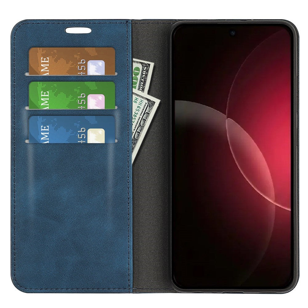 EIDERWOOD Xiaomi 18 Pro Max Kunstlæder Flip Cover med Ståfunktion og Kortholder - Blå
