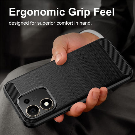 Honor 600 Smart EIDERWOOD Brushed Carbon Cover - Sort