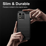 Honor 600 Smart EIDERWOOD Brushed Carbon Cover - Sort