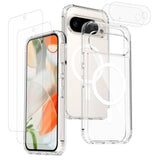 Google Pixel 11 Beskyttelsessæt - 1 x MagSafe Mobilcover - 2 x Skærmbeskyttelsesglas - 2 x Kameralinseglas - Gennemsigtig