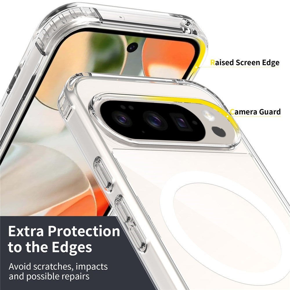 Google Pixel 11 Pro XL Beskyttelsessæt - 1 x MagSafe Mobilcover - 2 x Skærmbeskyttelsesglas - 2 x Kameralinseglas - Gennemsigtig