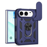 EIDERWOOD iPhone Fold Hybrid Håndværker Cover med Ståfunktion & Cam Slider - Blå