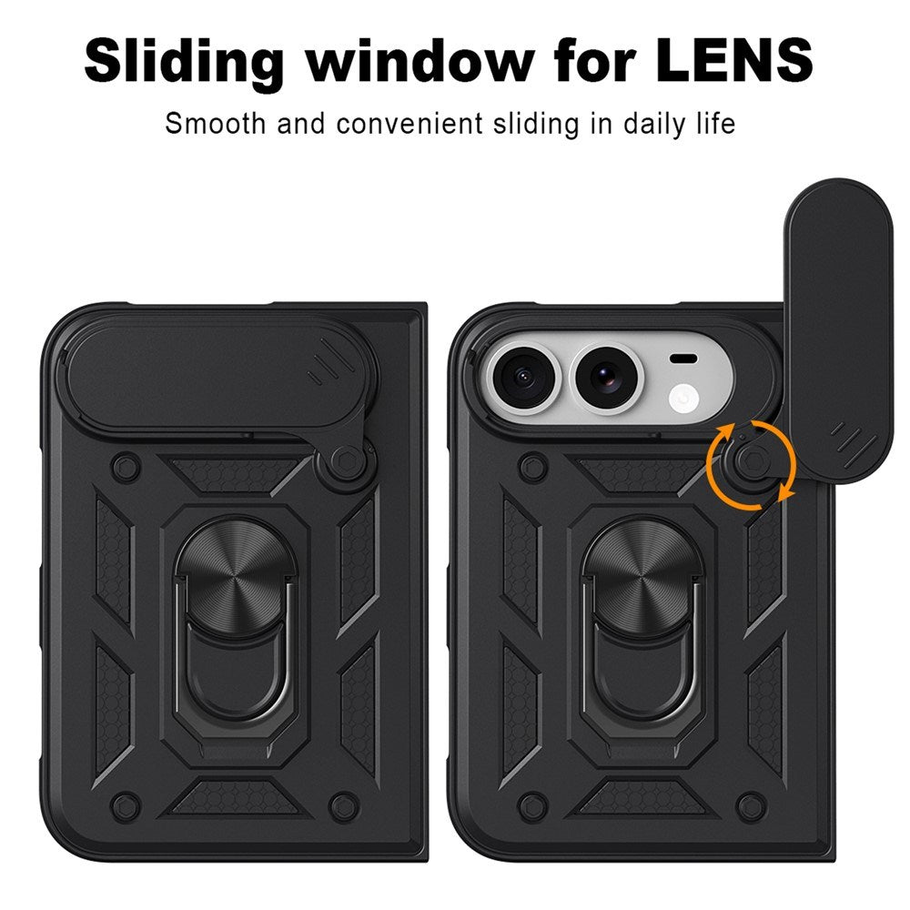 EIDERWOOD iPhone Fold Hybrid Håndværker Cover med Ståfunktion & Cam Slider - Blå