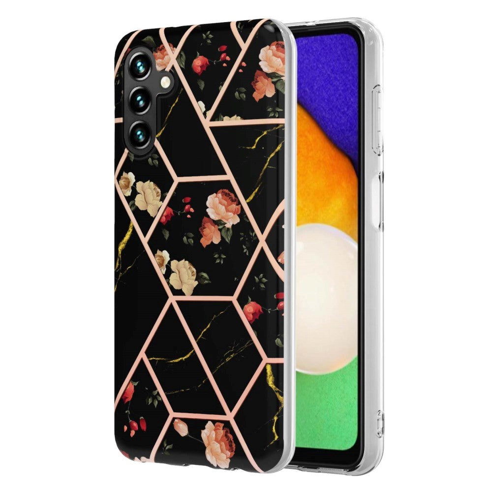 Samsung Galaxy A14 (5G) Plastik Cover - Sorte Blomster