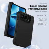 DUX DUCIS Piel Series iPhone Fold Silikone Bagsidecover - MagSafe Kompatibel - Sort