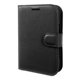 iPhone Fold EIDERWOOD Kunstlæder Flip Cover m. Kortholder - Sort