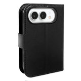 iPhone Fold EIDERWOOD Kunstlæder Flip Cover m. Kortholder - Sort