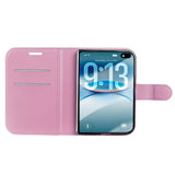 iPhone Fold EIDERWOOD Kunstlæder Flip Cover m. Kortholder - Lyserød