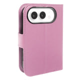 iPhone Fold EIDERWOOD Kunstlæder Flip Cover m. Kortholder - Lyserød