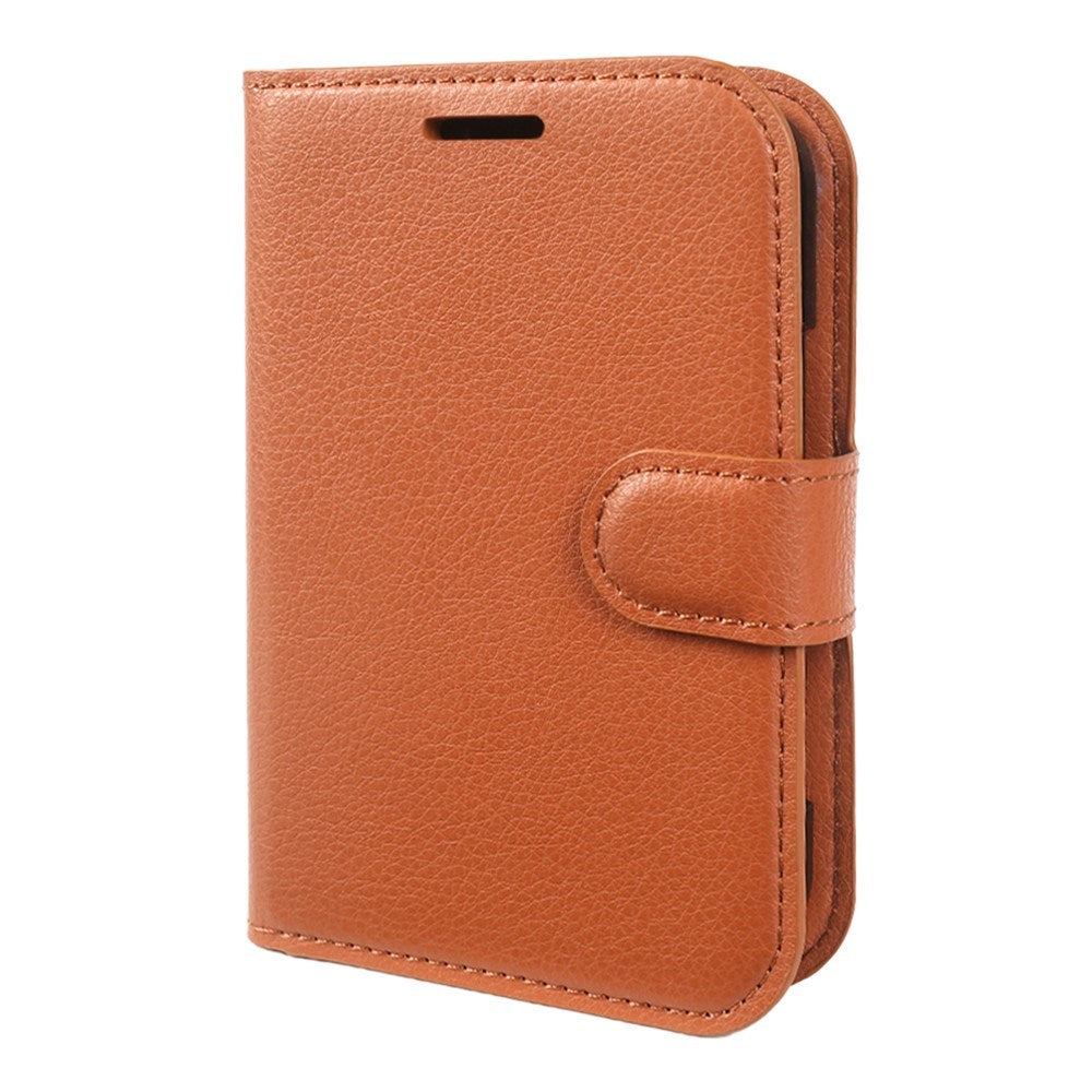 iPhone Fold EIDERWOOD Kunstlæder Flip Cover m. Kortholder - Brun