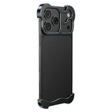 iPhone 18 Pro Max 2-i-1 Metal Bumper Cover - Sort