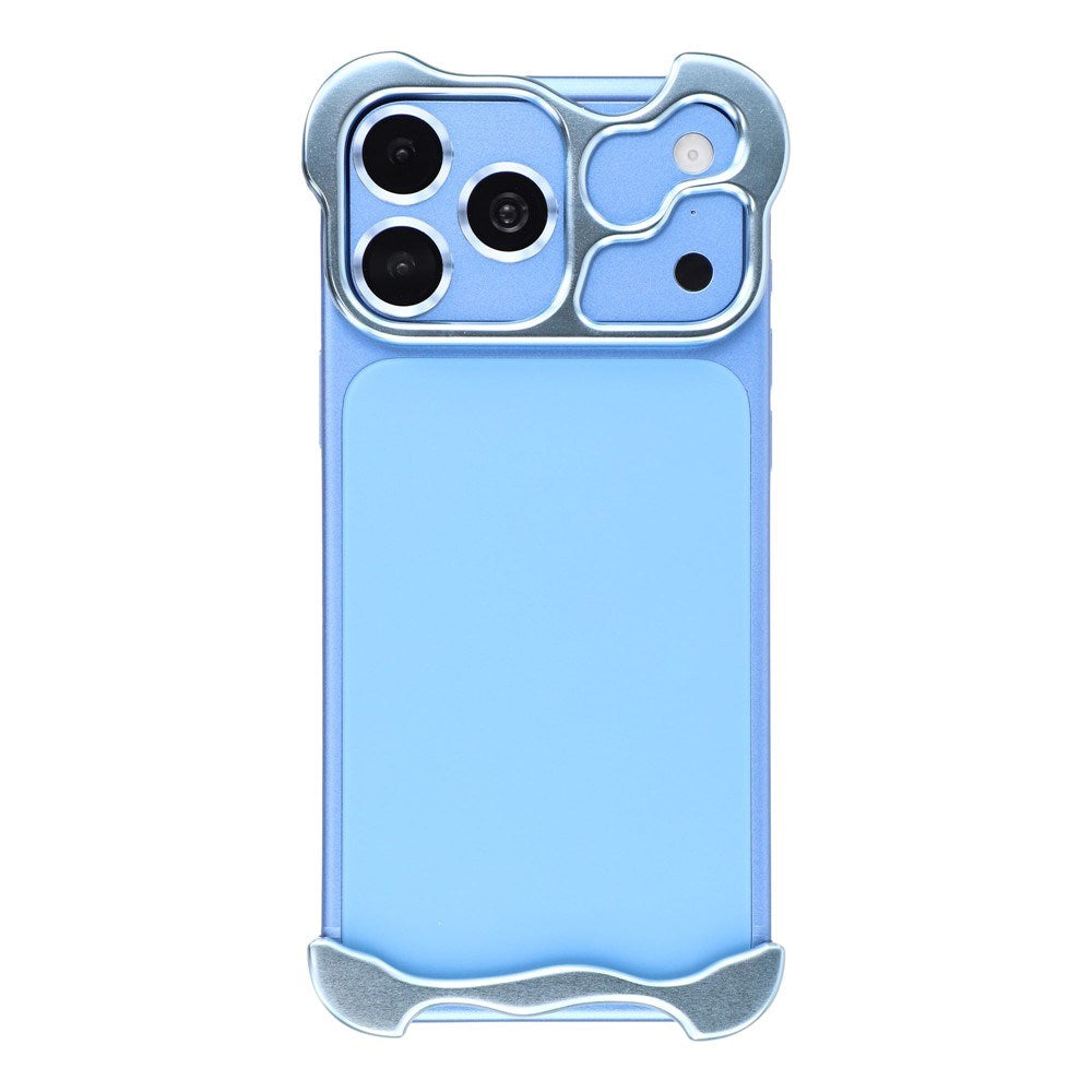 iPhone 18 Pro Max 2-i-1 Metal Bumper Cover - Blå