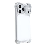 iPhone 18 Pro Max 2-i-1 Metal Bumper Cover - Sølv
