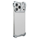 iPhone 18 Pro Max 2-i-1 Metal Bumper Cover - Sølv