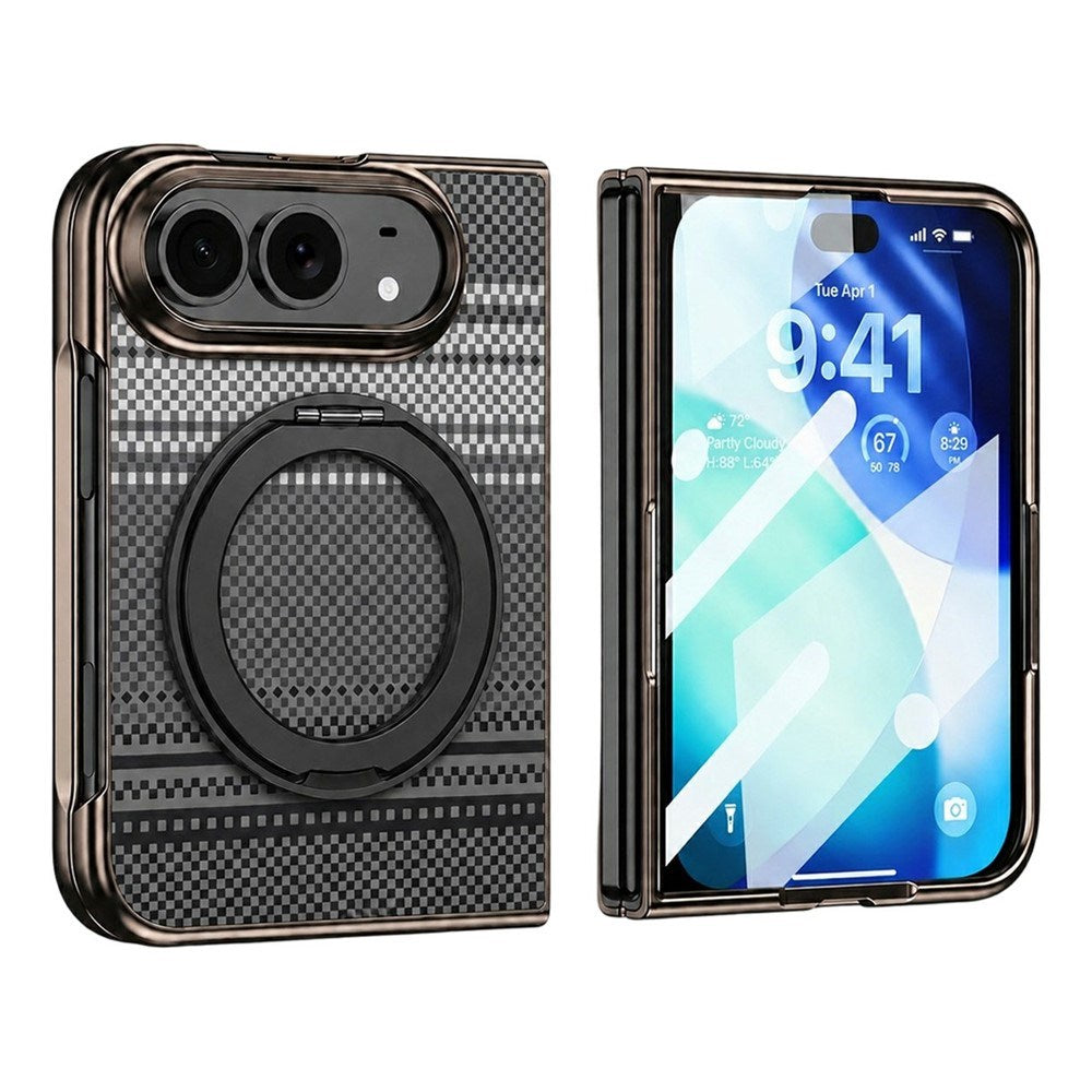 iPhone Duo EIDERWOOD 2-i-1 Aramid Cover m. Indbygget Beskyttelsesfilm & Kickstand - MagSafe Kompatibel - Sort