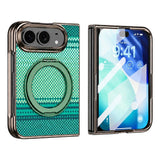 iPhone Fold EIDERWOOD 2-i-1 Aramid Cover m. Indbygget Beskyttelsesfilm & Kickstand - MagSafe Kompatibel - Grøn