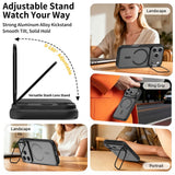 iPhone 18 Pro Max / 17 Pro Max Hybrid Plast Bagside Cover m. Stødabsorberende Kanter & Kickstand - MagSafe Kompatibel - Sort