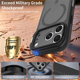 iPhone 18 Pro Max / 17 Pro Max Hybrid Plast Bagside Cover m. Stødabsorberende Kanter & Kickstand - MagSafe Kompatibel - Sort