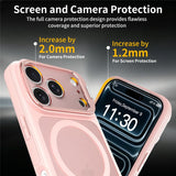iPhone 18 Pro Max / 17 Pro Max Hybrid Plast Bagside Cover m. Stødabsorberende Kanter & Kickstand - MagSafe Kompatibel - Lyserød