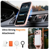 iPhone 18 Pro Max / 17 Pro Max Hybrid Plast Bagside Cover m. Stødabsorberende Kanter & Kickstand - MagSafe Kompatibel - Lyserød