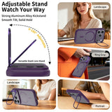 iPhone 18 Pro Max / 17 Pro Max Hybrid Plast Bagside Cover m. Stødabsorberende Kanter & Kickstand - MagSafe Kompatibel - Lilla