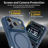 iPhone 18 Pro / 17 Pro Hybrid Plast Bagside Cover m. Stødabsorberende Kanter & Kickstand - MagSafe Kompatibel - Blå