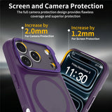 iPhone 18 Pro / 17 Pro Hybrid Plast Bagside Cover m. Stødabsorberende Kanter & Kickstand - MagSafe Kompatibel - Lilla