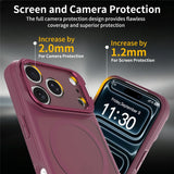 iPhone 18 Pro / 17 Pro Hybrid Plast Bagside Cover m. Stødabsorberende Kanter & Kickstand - MagSafe Kompatibel - Rød