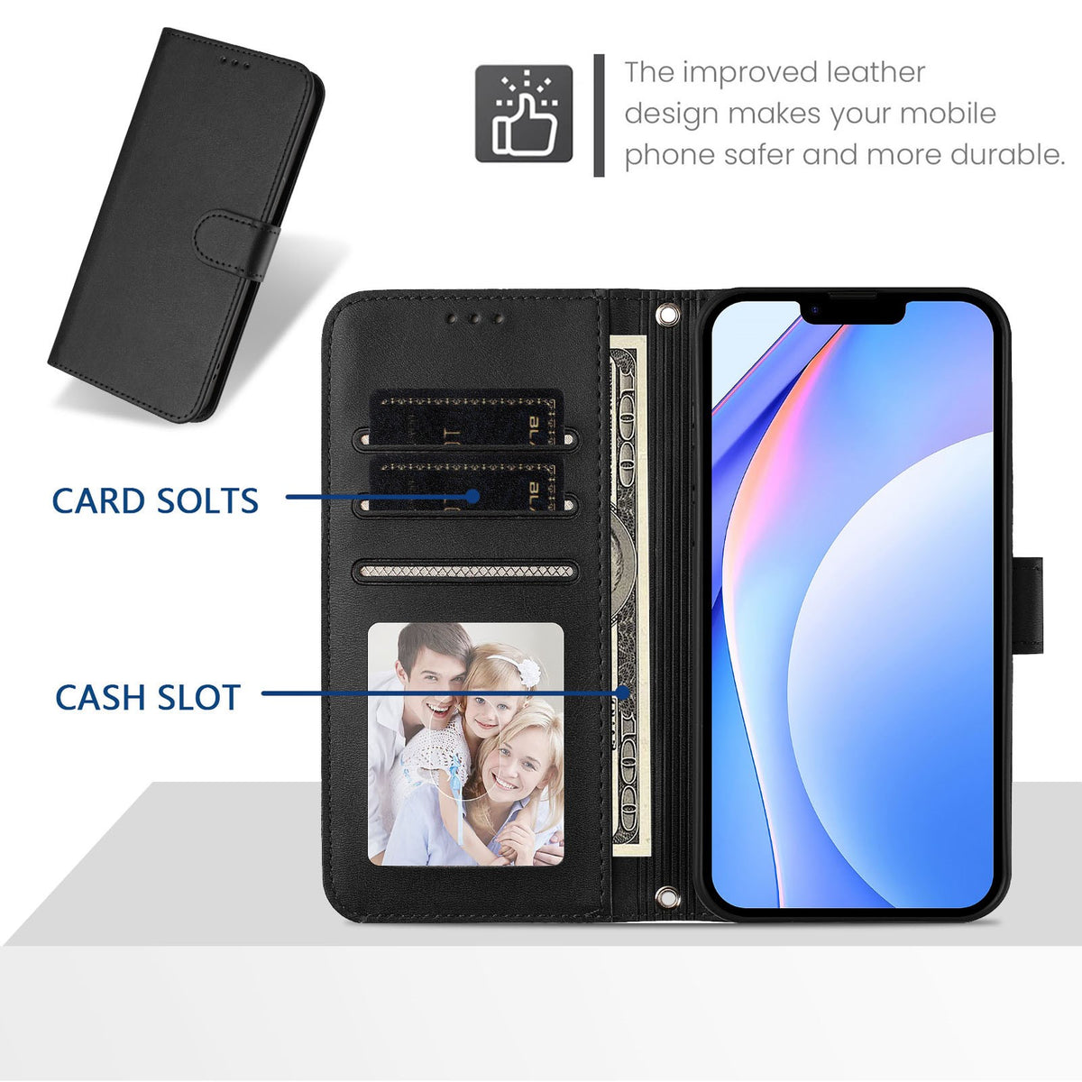 Xiaomi Redmi Note 17 Pro Max (5G) EIDERWOOD Kunstlæder Flip Cover - Sort
