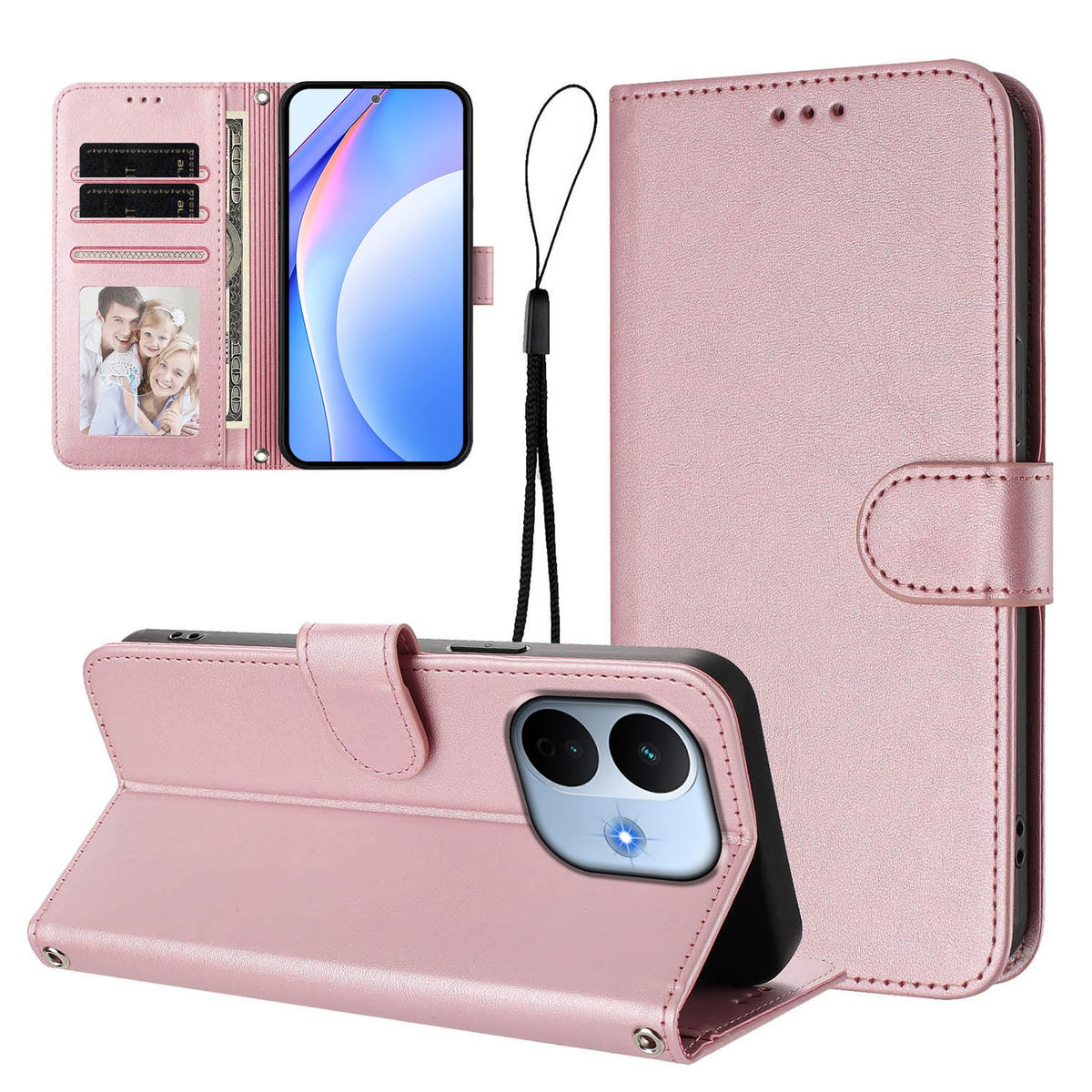 Xiaomi Redmi Note 17 Pro Max (5G) EIDERWOOD Kunstlæder Flip Cover - Lyserød