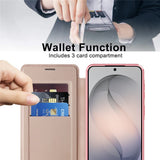 EIDERWOOD Samsung Galaxy S26 FE Flip Mobil Cover m. RFID Blokering og Kameralinsebeskyttelse - Lyserød / Gennemsigtig