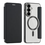 EIDERWOOD Samsung Galaxy S26 FE Flip Mobil Cover m. RFID Blokering og Kameralinsebeskyttelse - Sort / Gennemsigtig