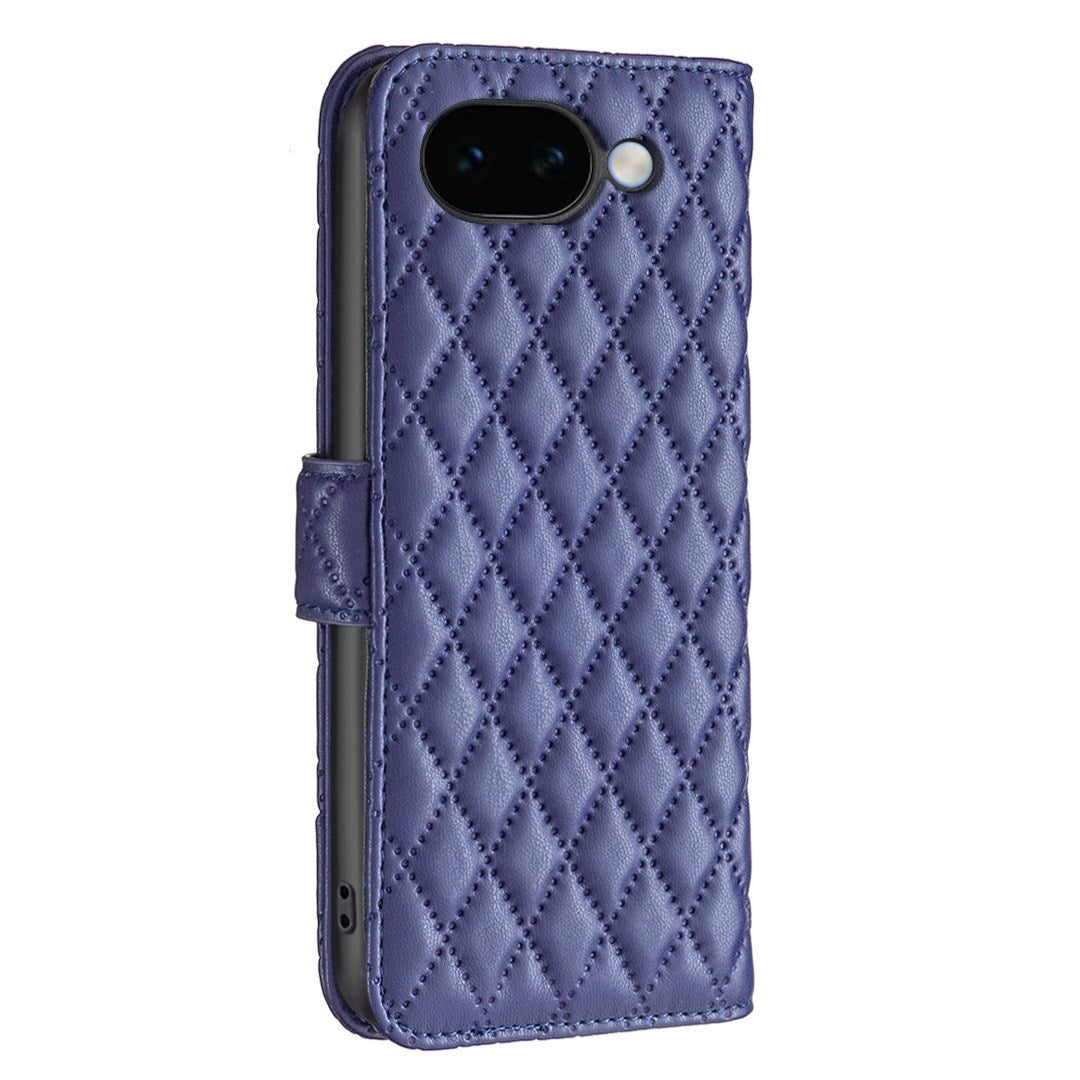 Google Pixel 11a EIDERWOOD Tekstureret Kunstlæder Flip Cover - Blå