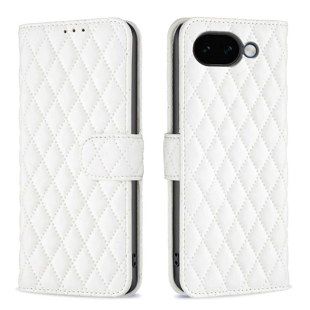 Google Pixel 11a EIDERWOOD Tekstureret Kunstlæder Flip Cover - Hvid