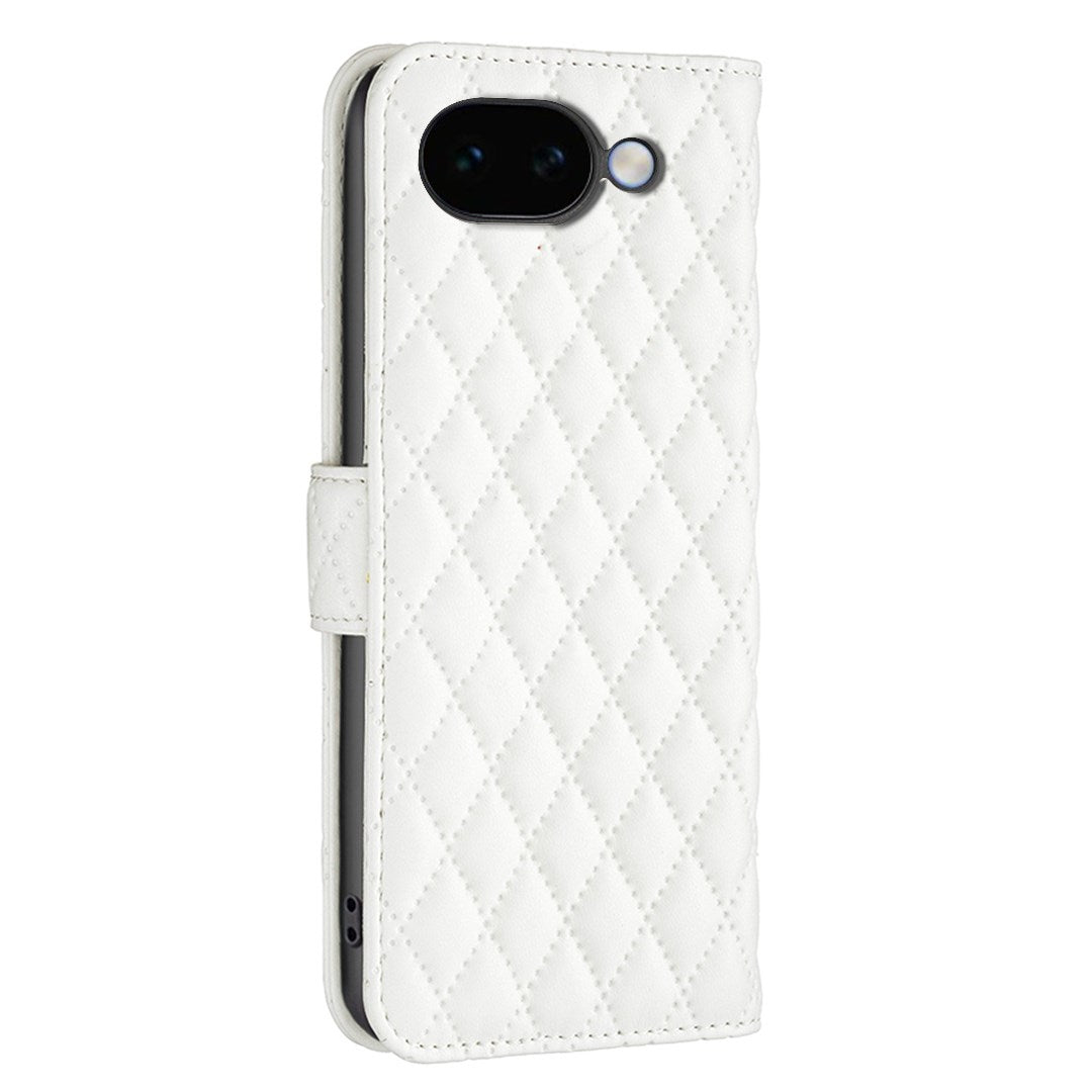 Google Pixel 11a EIDERWOOD Tekstureret Kunstlæder Flip Cover - Hvid