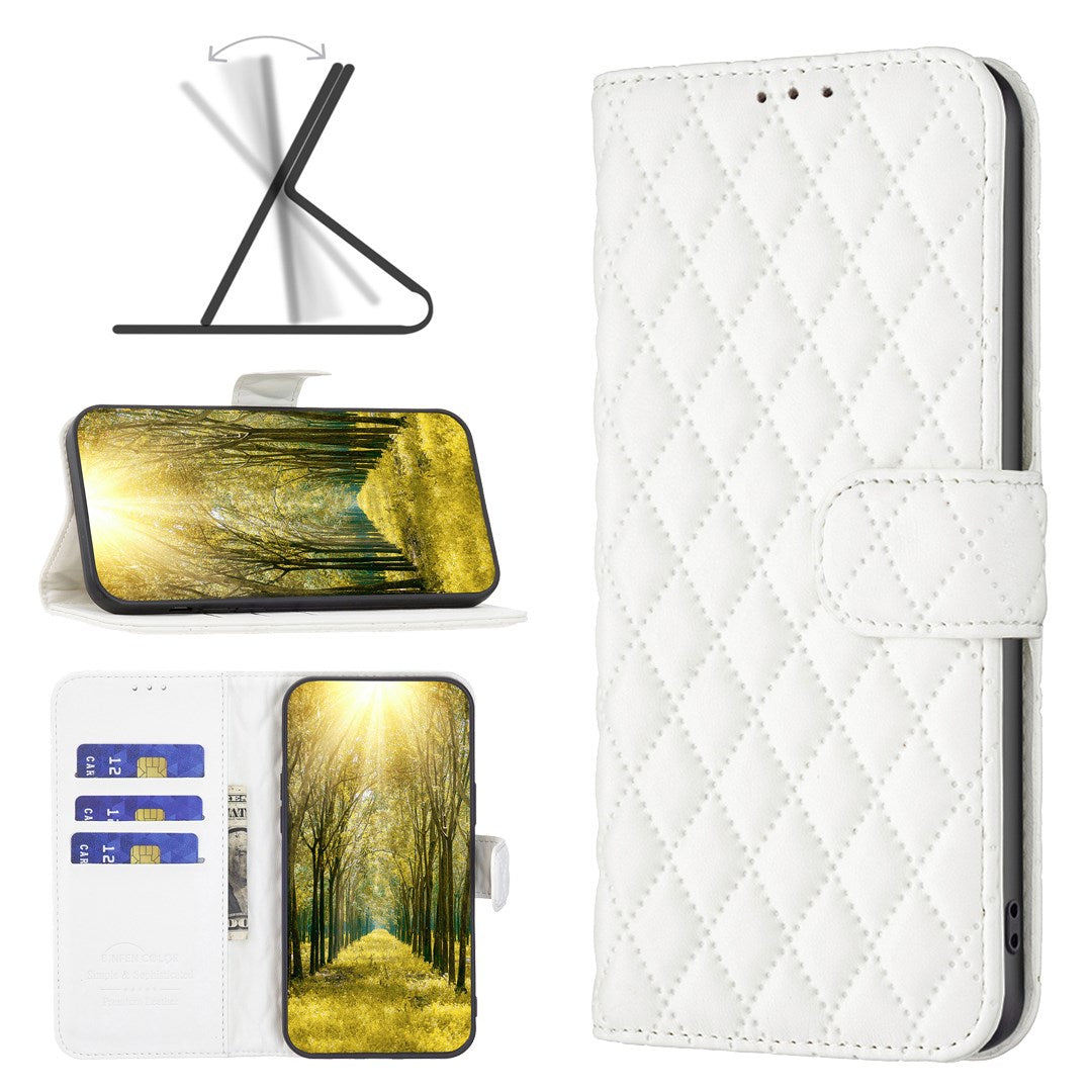 Google Pixel 11a EIDERWOOD Tekstureret Kunstlæder Flip Cover - Hvid