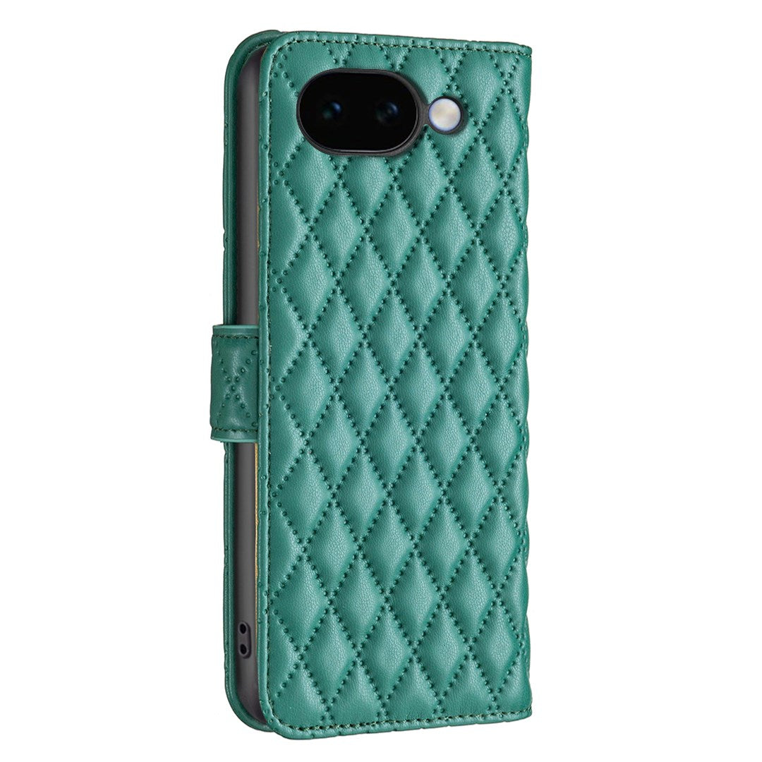 Google Pixel 11a EIDERWOOD Tekstureret Kunstlæder Flip Cover - Grøn