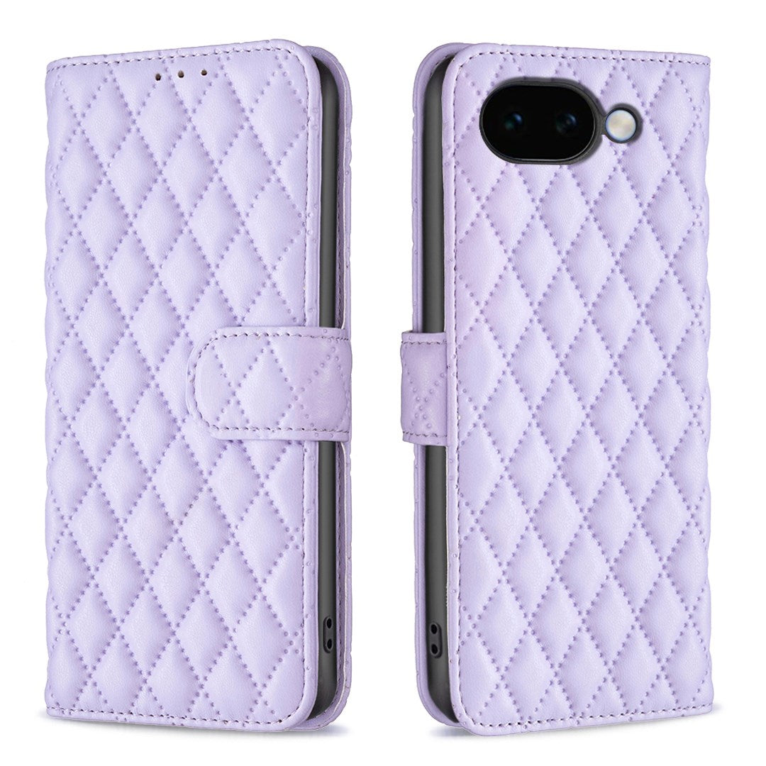 Google Pixel 11a EIDERWOOD Tekstureret Kunstlæder Flip Cover - Lilla