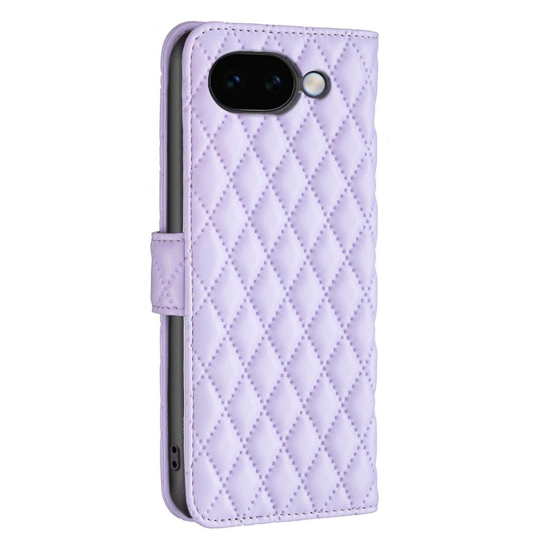 Google Pixel 11a EIDERWOOD Tekstureret Kunstlæder Flip Cover - Lilla