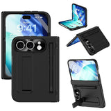 EIDERWOOD iPhone Fold Mobil Cover m. Stylus og Beskyttelsessæt til Skærm og Kamera - Sort