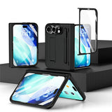 EIDERWOOD iPhone Fold Mobil Cover m. Stylus og Beskyttelsessæt til Skærm og Kamera - Sort