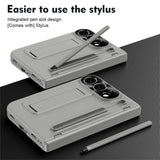 EIDERWOOD iPhone Fold Mobil Cover m. Stylus og Beskyttelsessæt til Skærm og Kamera - Grå