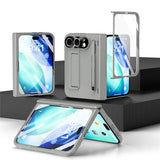 EIDERWOOD iPhone Fold Mobil Cover m. Stylus og Beskyttelsessæt til Skærm og Kamera - Grå