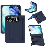 EIDERWOOD iPhone Fold Mobil Cover m. Stylus og Beskyttelsessæt til Skærm og Kamera - Blå
