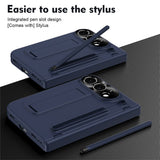 EIDERWOOD iPhone Fold Mobil Cover m. Stylus og Beskyttelsessæt til Skærm og Kamera - Blå